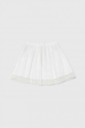 United Colors of Benetton fusta fete culoarea alb, mini, evazati