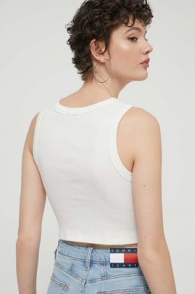 Vans top din bumbac culoarea bej