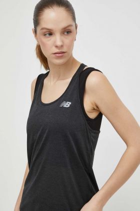 New Balance top de antrenament culoarea negru, WT41250BKH