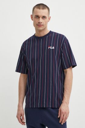 Fila tricou din bumbac Lobito barbati, culoarea albastru marin, modelator, FAM0662