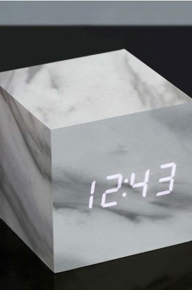 Gingko Design ceas de masă Cube Marble Click Clock