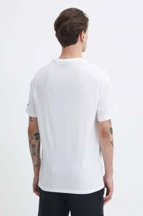 New Era tricou din bumbac barbati, culoarea alb, cu imprimeu