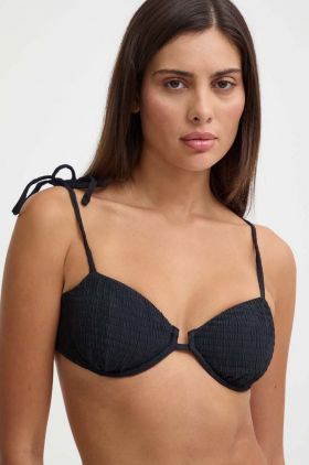 Abercrombie & Fitch sutien de baie culoarea negru, cupa moale