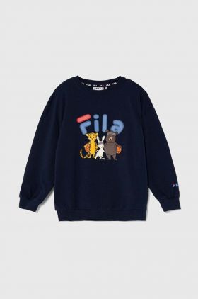 Fila bluza copii LAATZEN culoarea albastru marin, cu imprimeu