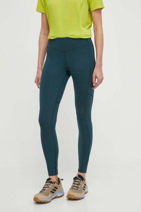 Montane leggins sport Ineo Lite femei, culoarea verde, neted, FILPR15