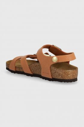 Birkenstock sandale din piele pentru copii Kumba Kids BFBC culoarea maro