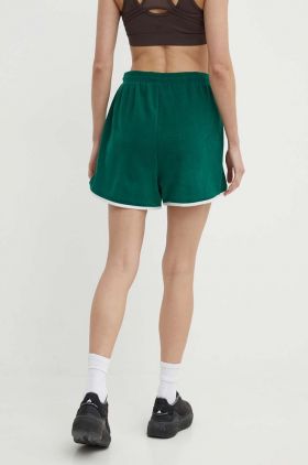 Reebok Classic pantaloni scurti Retro Court femei, culoarea verde, neted, high waist, 100075521