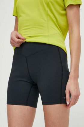 Montane pantaloni scurti sport Ineo Lite femei, culoarea negru, neted, high waist, FINLS17