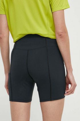 Montane pantaloni scurti sport Ineo Lite femei, culoarea negru, neted, high waist, FINLS17