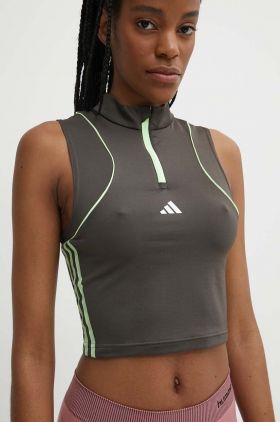 adidas Performance top de antrenament Hyperglam TK Q2 culoarea verde, cu turtleneck, IM8778