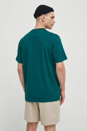 adidas Originals tricou din bumbac barbati, culoarea verde, cu imprimeu, IS0177