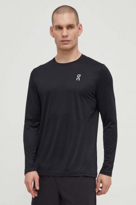 On-running longsleeve pentru alergare Core culoarea negru, neted