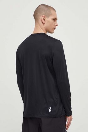 On-running longsleeve pentru alergare Core culoarea negru, neted