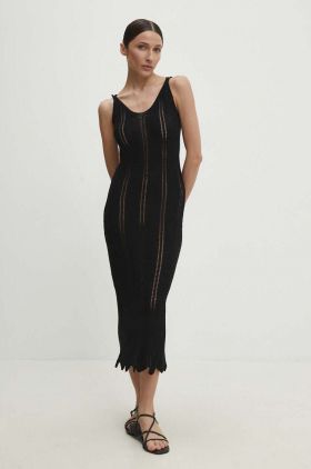 Answear Lab rochie culoarea negru, maxi, mulata