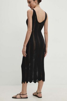 Answear Lab rochie culoarea negru, maxi, mulata