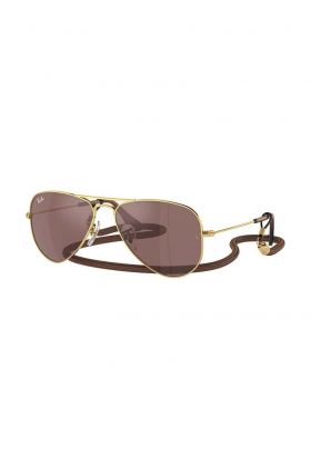 Ray-Ban ochelari de soare copii JUNIOR AVIATOR culoarea maro, 0RJ9506S