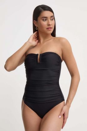 Dkny costum de baie dintr-o bucată culoarea negru, cupa usor rigidizata, DI4MS605