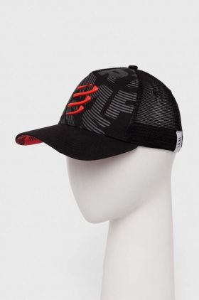 Compressport sapca Trucker Cap culoarea negru, modelator, CU00008B