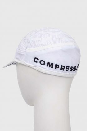 Compressport sapca Ice Cap Sun Shade culoarea alb, modelator, CU00076B