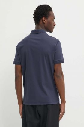 Tiger Of Sweden polo de bumbac Riose culoarea albastru marin, neted, T68882038