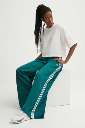 adidas Originals pantaloni de trening culoarea verde, cu imprimeu, IP2960