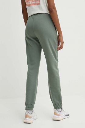 Casall pantaloni de trening din bumbac culoarea verde, cu imprimeu