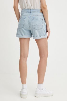 Pepe Jeans pantaloni scurti jeans SKINNY SHORT HW femei, neted, high waist, PL801121PF6