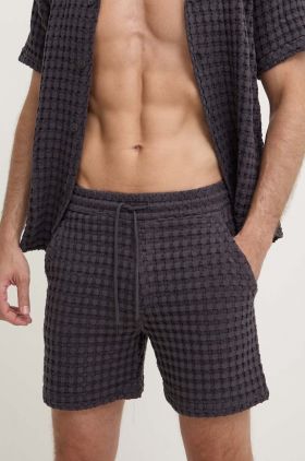 OAS pantaloni scurti din bumbac culoarea negru