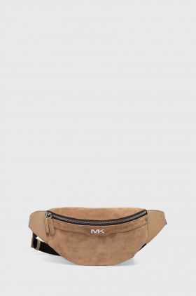 Michael Kors rinichi de piele intoarsa culoarea bej