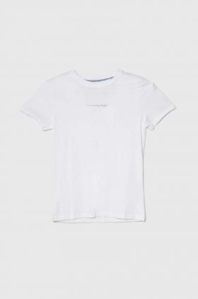 Pepe Jeans tricou de bumbac pentru copii DAVIDE TEE culoarea alb, neted