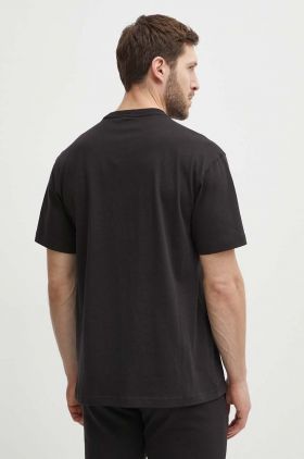 Puma tricou din bumbac bărbați, culoarea negru, uni, 625925