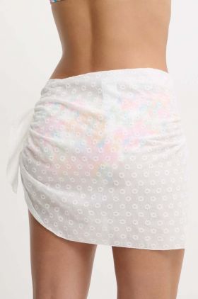 Hollister Co. pareo de bumbac culoarea alb