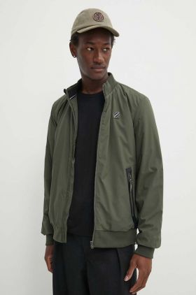 Superdry geaca bomber barbati, culoarea verde, de tranzitie