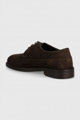 Gant pantofi de piele intoarsa Bidford barbati, culoarea maro, 28633464.G462