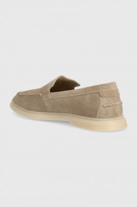 Gant mocasini din piele intoarsa Boery barbati, culoarea bej, 28673573.G24