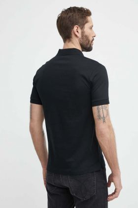 BOSS polo de bumbac culoarea negru, uni, 50515596