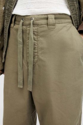 AllSaints pantaloni de bumbac BUCK TROUSER culoarea maro, drept, MM505Z