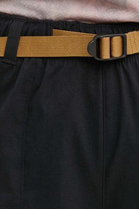 The North Face pantaloni scurți outdoor Class V culoarea negru, neted, high waist, NF0A81VWJK31