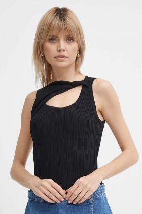 Dkny top femei, culoarea negru, P4BSAN40