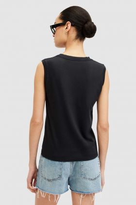 AllSaints top din bumbac ACCESS IMOGEN TANK culoarea negru, W090JA