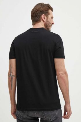 Karl Lagerfeld tricou din bumbac bărbați, culoarea negru, cu imprimeu, 542225.755030