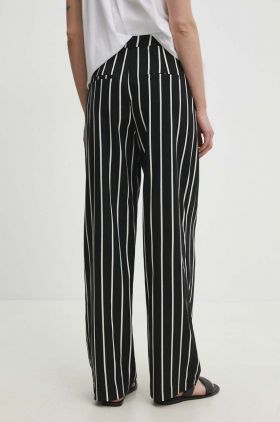 Answear Lab pantaloni femei, culoarea negru, lat, high waist