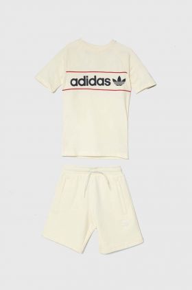 adidas Originals set de bumbac pentru copii culoarea bej