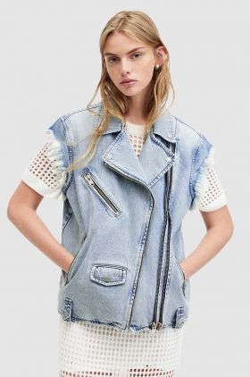 AllSaints vesta de blugi RIPLEY WAISTCOAT femei, de tranzitie, W055OA