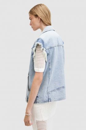 AllSaints vesta de blugi RIPLEY WAISTCOAT femei, de tranzitie, W055OA