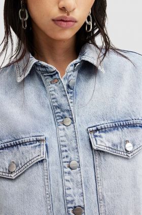 AllSaints geaca jeans TOVE SS DENIM SHIRT femei, de tranzitie, W114PA