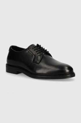 Gant pantofi de piele Bidford barbati, culoarea negru, 28631463.G00