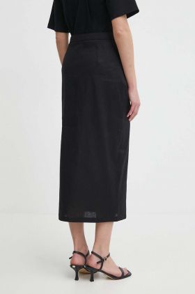 Sisley fusta din in culoarea negru, maxi, evazati