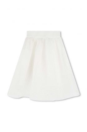 Karl Lagerfeld fusta fete culoarea alb, midi, evazati