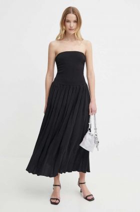 Sisley rochie culoarea negru, mini, evazati